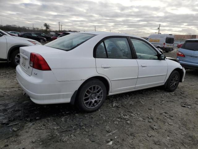 2HGES16555H533037 - 2005 HONDA CIVIC LX WHITE photo 3