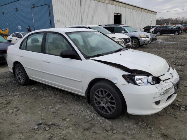 2HGES16555H533037 - 2005 HONDA CIVIC LX WHITE photo 4