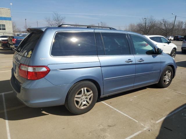 5FNRL38687B025409 - 2007 HONDA ODYSSEY EXL BLUE photo 3