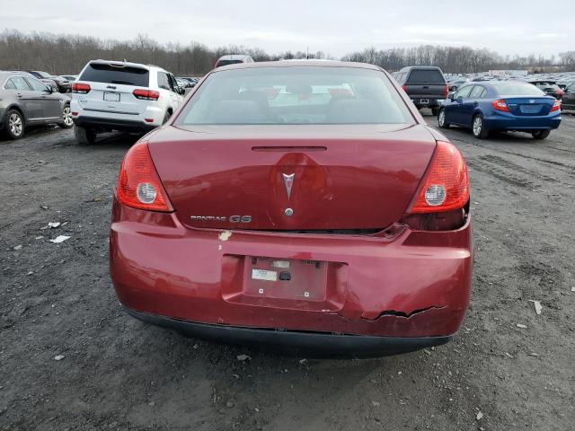 1G2ZF57B484252370 - 2008 PONTIAC G6 VALUE LEADER MAROON photo 6