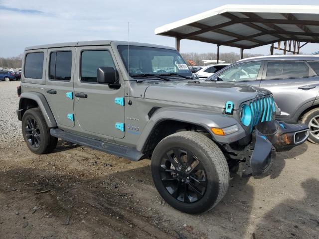 1C4JJXP6XNW183657 - 2022 JEEP WRANGLER U SAHARA 4XE GRAY photo 4