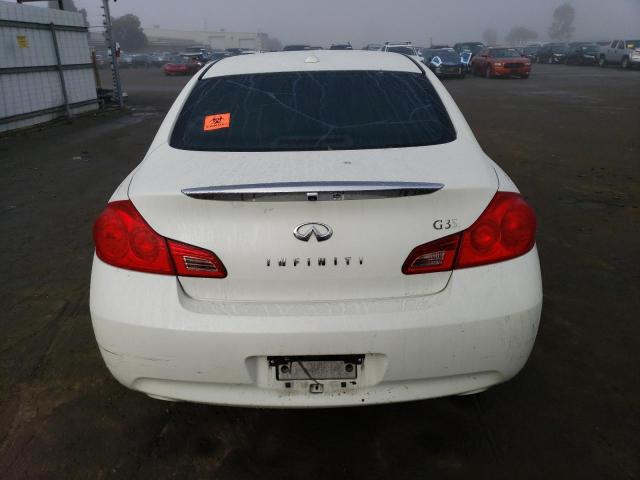 JNKBV61E88M219105 - 2008 INFINITI G35 WHITE photo 6