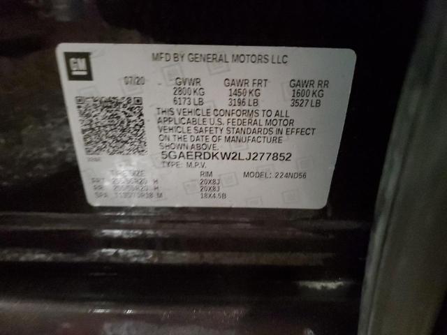 5GAERDKW2LJ277852 - 2020 BUICK ENCLAVE AVENIR BURGUNDY photo 13