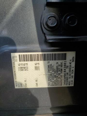 1N4AA5AP8AC843881 - 2010 NISSAN MAXIMA S GRAY photo 12