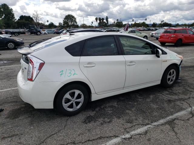 JTDKN3DU3D0344520 - 2013 TOYOTA PRIUS WHITE photo 3