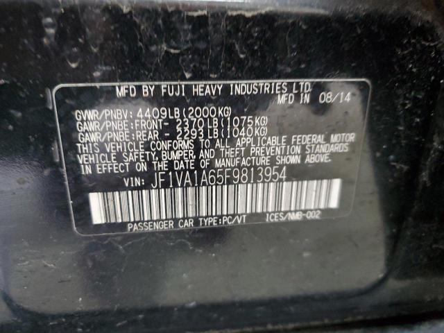 JF1VA1A65F9813954 - 2015 SUBARU WRX BLACK photo 12