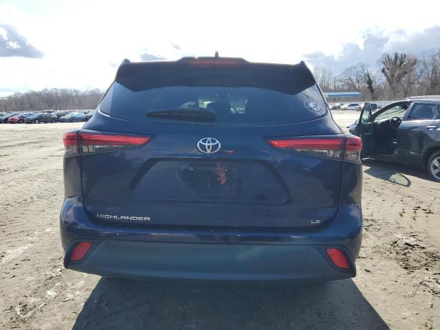 5TDZZRAHXNS102321 - 2022 TOYOTA HIGHLANDER L BLUE photo 6