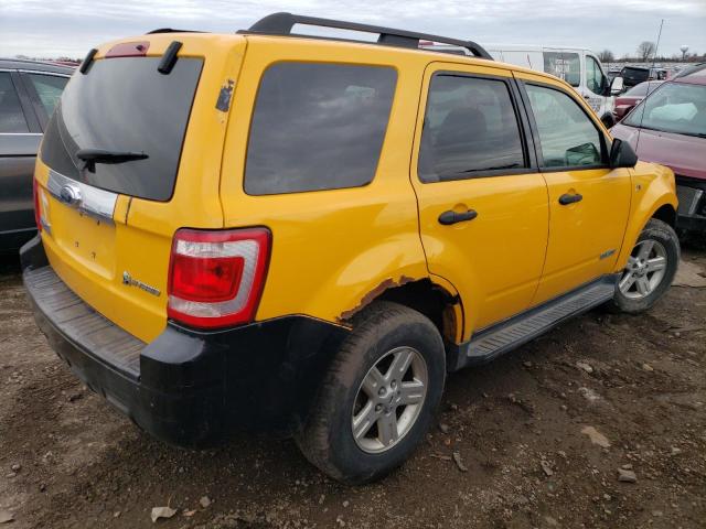 1FMCU49H48KB53039 - 2008 FORD ESCAPE HEV YELLOW photo 3