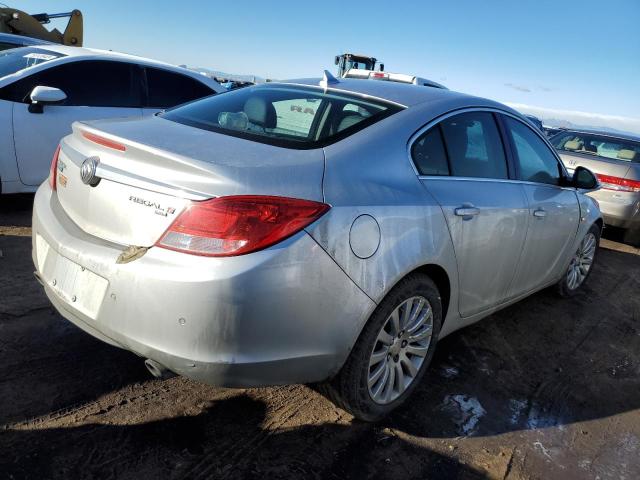 W04GX5GV6B1067105 - 2011 BUICK REGAL CXL SILVER photo 3