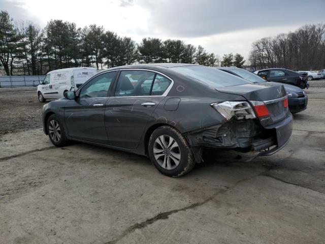 1HGCR2F30DA255264 - 2013 HONDA ACCORD LX GRAY photo 2