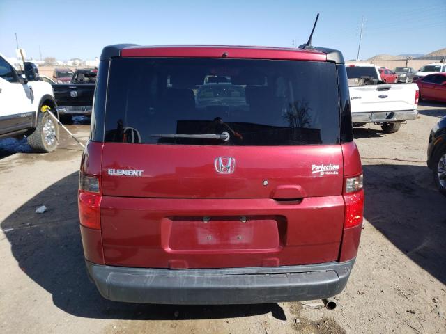 5J6YH18716L004580 - 2006 HONDA ELEMENT EX BURGUNDY photo 6