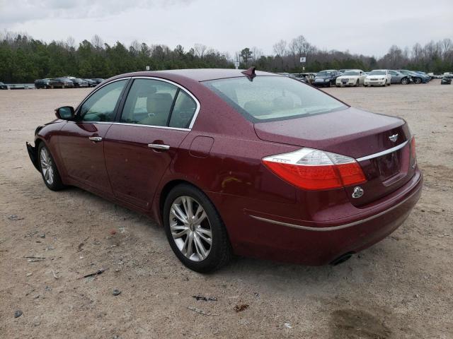 KMHGC4DE3BU127853 - 2011 HYUNDAI GENESIS 3.8L BURGUNDY photo 2