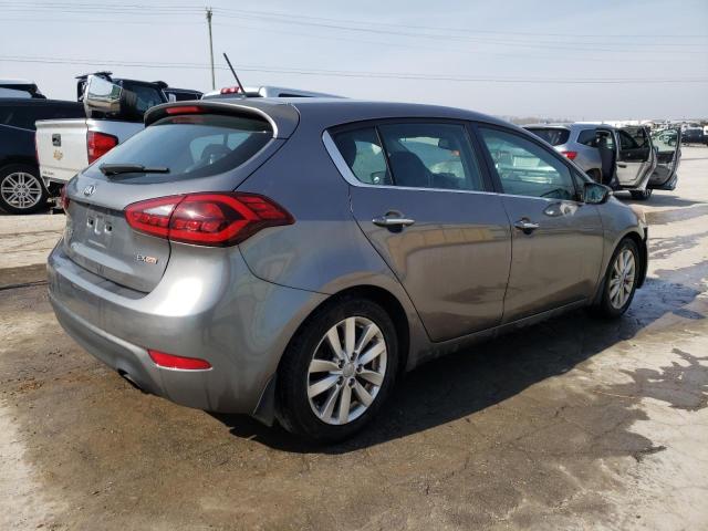 KNAFX5A89F5317615 - 2015 KIA FORTE EX GRAY photo 3