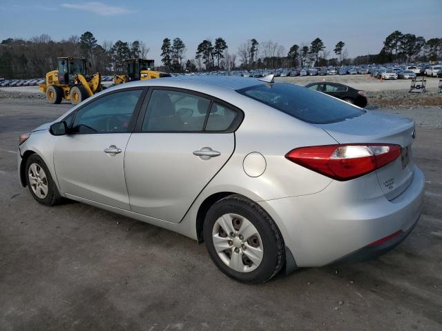 KNAFK4A62G5570722 - 2016 KIA FORTE LX SILVER photo 2