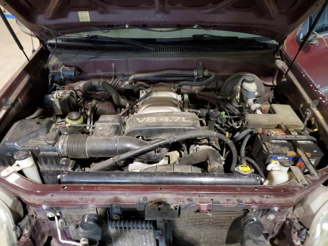 5TBRT34133S337419 - 2003 TOYOTA TUNDRA ACCESS CAB SR5 MAROON photo 11