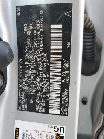 JTJBT20XX70131081 - 2007 LEXUS GX 470 SILVER photo 13