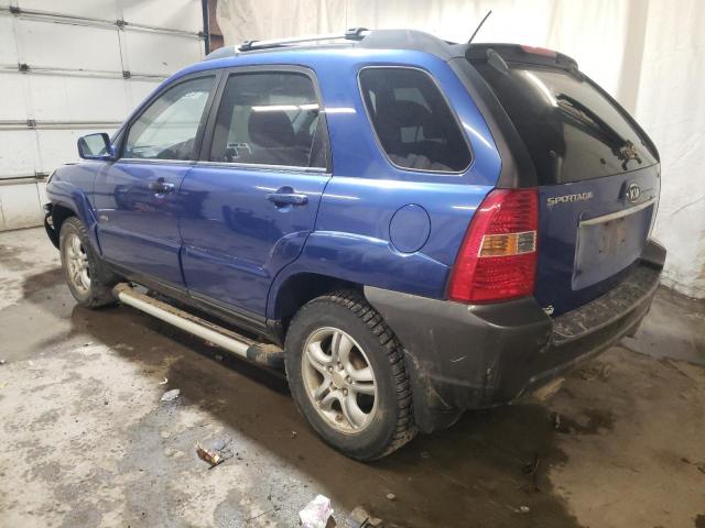 KNDJE723787470907 - 2008 KIA SPORTAGE EX BLUE photo 2