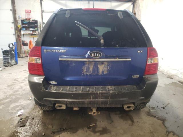 KNDJE723787470907 - 2008 KIA SPORTAGE EX BLUE photo 6