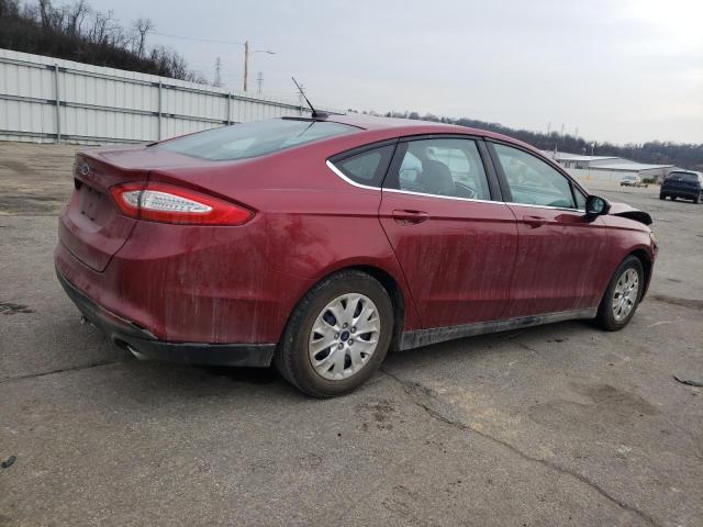 3FA6P0G70DR190208 - 2013 FORD FUSION S RED photo 3