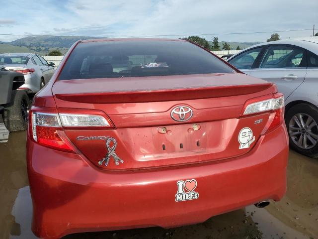 4T1BF1FK1CU510257 - 2012 TOYOTA CAMRY BASE RED photo 6