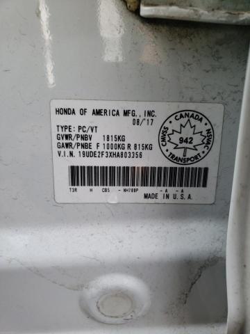 19UDE2F3XHA803356 - 2017 ACURA ILX BASE WATCH PLUS WHITE photo 12