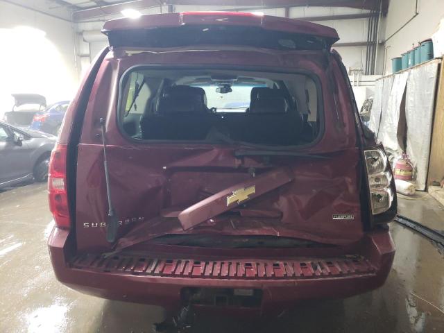 3GNFK16327G263504 - 2007 CHEVROLET SUBURBAN K1500 RED photo 6