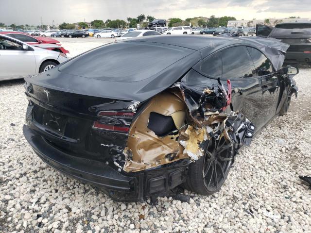 5YJSA1E68MF430729 - 2021 TESLA MODEL S Schwarz Foto 4