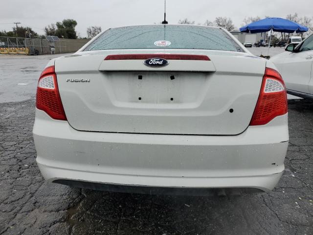 3FAHP0GA1BR319803 - 2011 FORD FUSION S WHITE photo 6