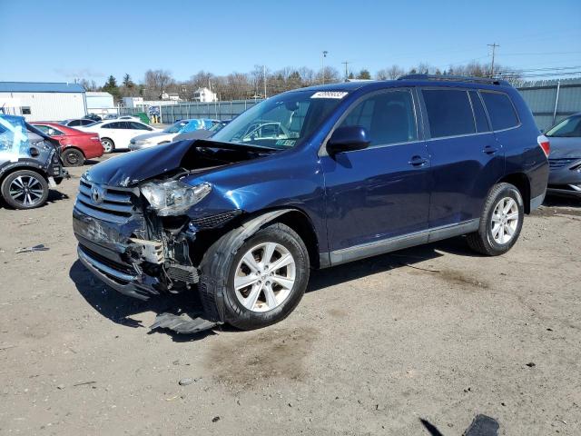 5TDBK3EH8CS093418 - 2012 TOYOTA HIGHLANDER BASE BLUE photo 1