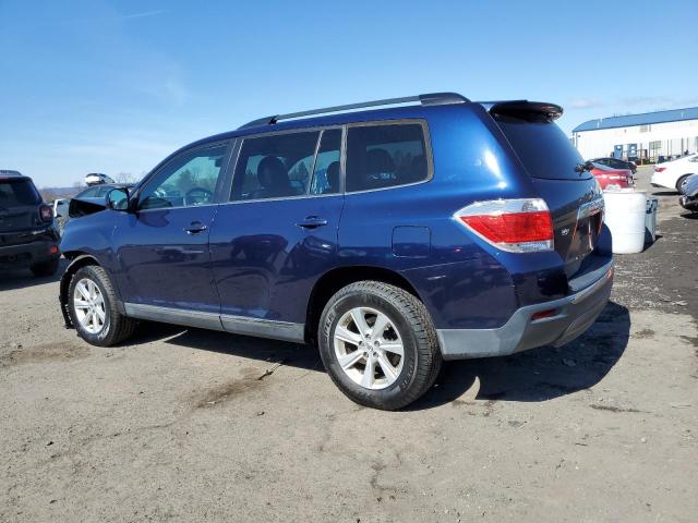 5TDBK3EH8CS093418 - 2012 TOYOTA HIGHLANDER BASE BLUE photo 2