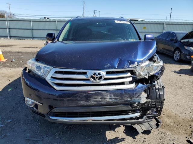 5TDBK3EH8CS093418 - 2012 TOYOTA HIGHLANDER BASE BLUE photo 5