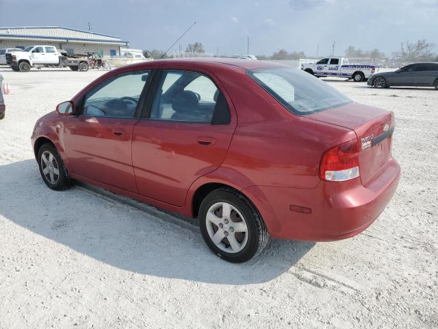 KL1TD52645B349326 - 2005 CHEVROLET AVEO BASE RED photo 2