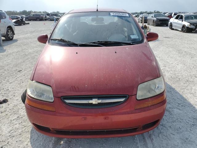 KL1TD52645B349326 - 2005 CHEVROLET AVEO BASE RED photo 5