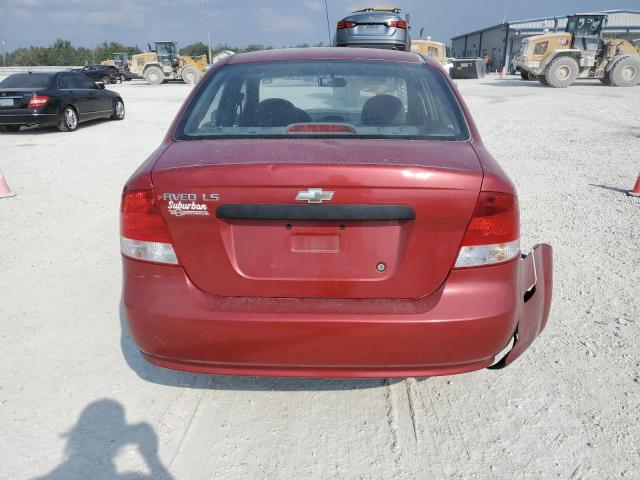 KL1TD52645B349326 - 2005 CHEVROLET AVEO BASE RED photo 6