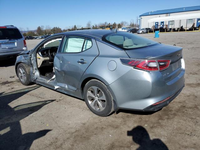 KNAGM4AD5E5075814 - 2014 KIA OPTIMA HYBRID SILVER photo 2