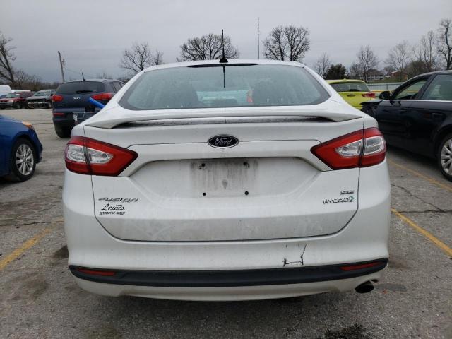 3FA6P0LU2DR131009 - 2013 FORD FUSION SE HYBRID WHITE photo 6