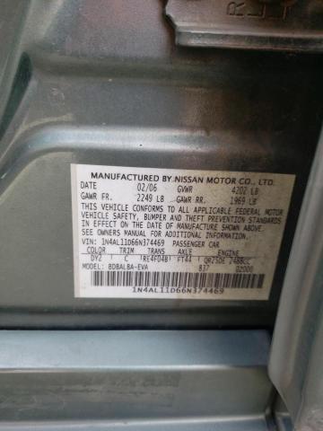 1N4AL11D66N374469 - 2006 NISSAN ALTIMA S GREEN photo 13