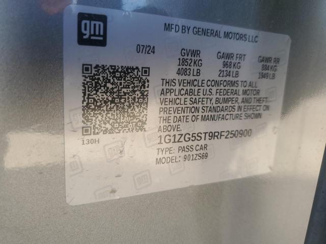 1G1ZG5ST9RF250900 - 2024 CHEVROLET MALIBU RS 灰色 照片 12