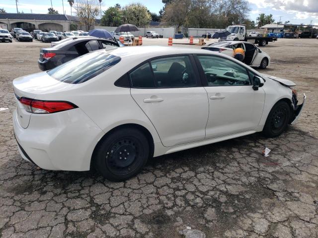 5YFEPMAEXMP255527 - 2021 TOYOTA COROLLA LE WHITE photo 3