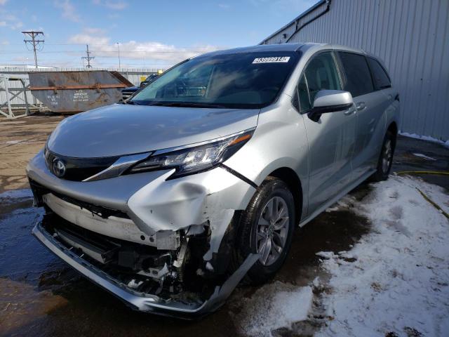 5TDKRKEC3PS155081 - 2023 TOYOTA SIENNA LE SILVER photo 1