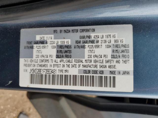 JM3KE2BE1F0553481 - 2015 MAZDA CX-5 SPORT BLUE photo 13