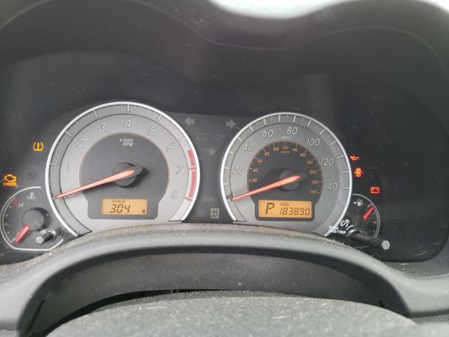 2T1BU4EE2AC461183 - 2010 TOYOTA COROLLA BASE WHITE photo 9