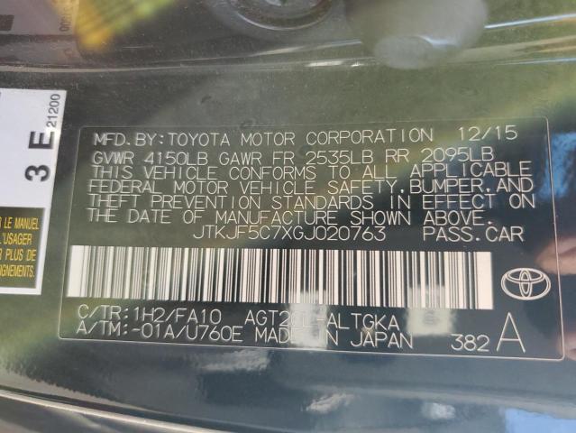 JTKJF5C7XGJ020763 - 2016 TOYOTA SCION TC 黑色 照片 13