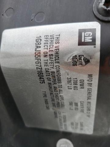 1G8AJ55F67Z160475 - 2007 SATURN ION LEVEL 2 SILVER photo 12