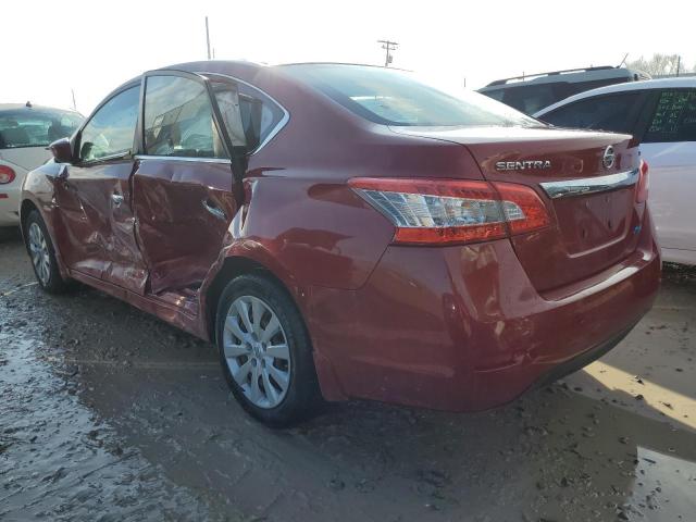 3N1AB7AP5DL707612 - 2013 NISSAN SENTRA S RED photo 2