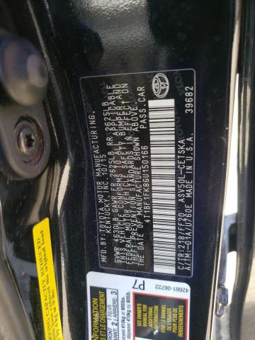 4T1BF1FK8GU150166 - 2016 TOYOTA CAMRY LE შავი ფოტო 12