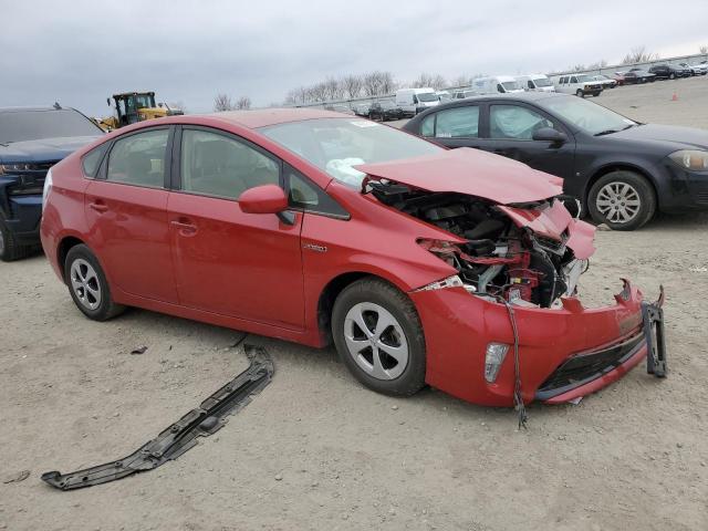 JTDKN3DU1F0436180 - 2015 TOYOTA PRIUS RED photo 4