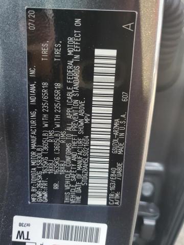 5TDGZRAH5LS021604 - 2020 TOYOTA HIGHLANDER XLE GRAY photo 14