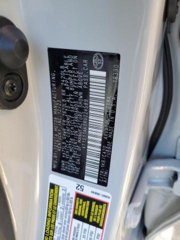 4T1S11AK0RU224589 - 2024 TOYOTA CAMRY SE NIGHT SHADE WHITE photo 12