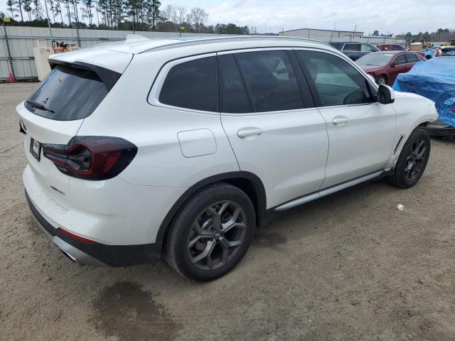 5UX43DP06N9N13535 - 2022 BMW X3 SDRIVE30I WHITE photo 3